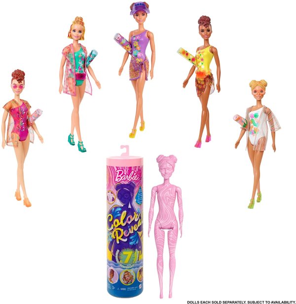 Color Reveal Doll with 7 Surprises