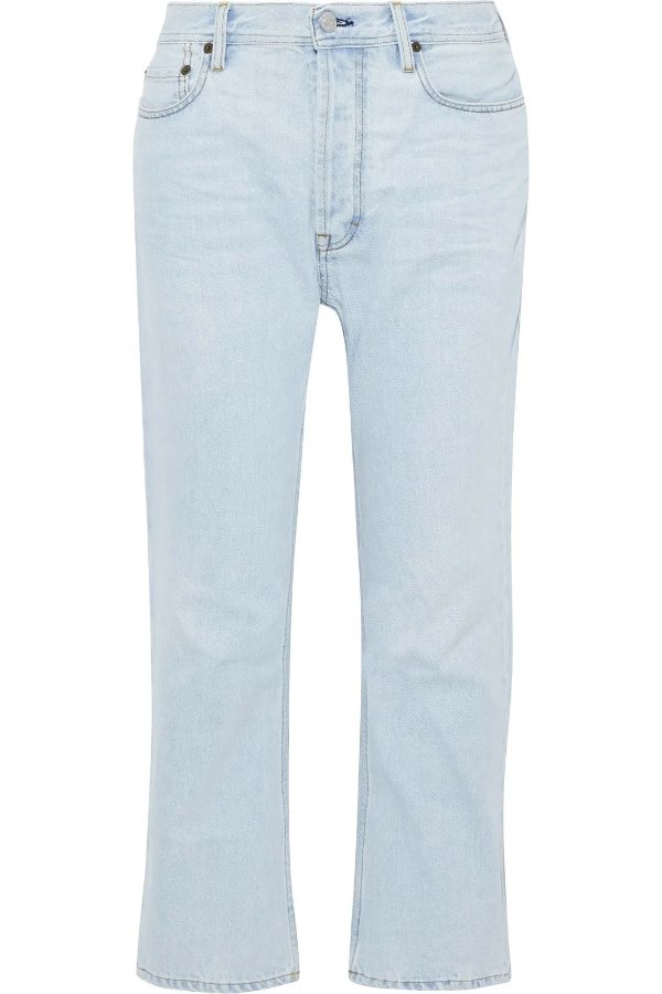 Cropped high-rise bootcut jeans
