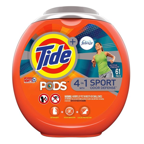 PODS 4 in 1 HE Turbo Laundry Detergent, 61 Count