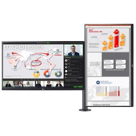 27QP88D-B2 27" 16:9 QHD USB-C IPS HDR Ergo Dual Monitor