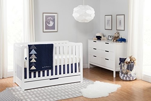 Colby 4-in-1 Convertible Crib with Trundle Drawer, White