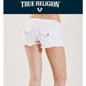 True Religion官网丹宁短裤、破洞短裤等热卖
