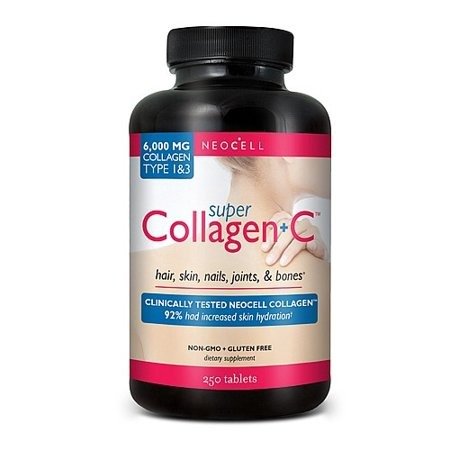 NeoCell Super Collagen + C Tablets, Type 1 and 3, 250 Ct
