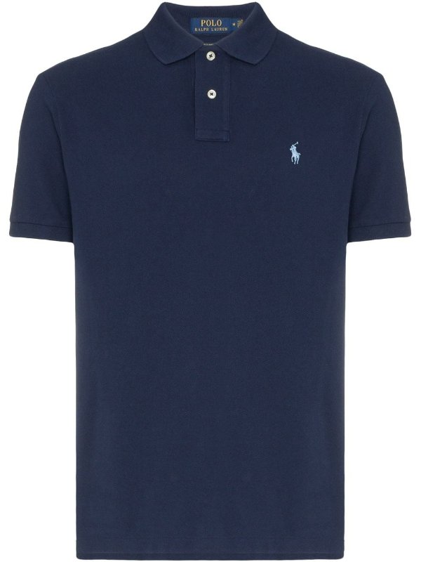 logo-embroidered short-sleeve polo shirt