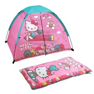 超赞白菜！史低价！Disney 迪士尼Hello Kitty帐篷和睡袋套装