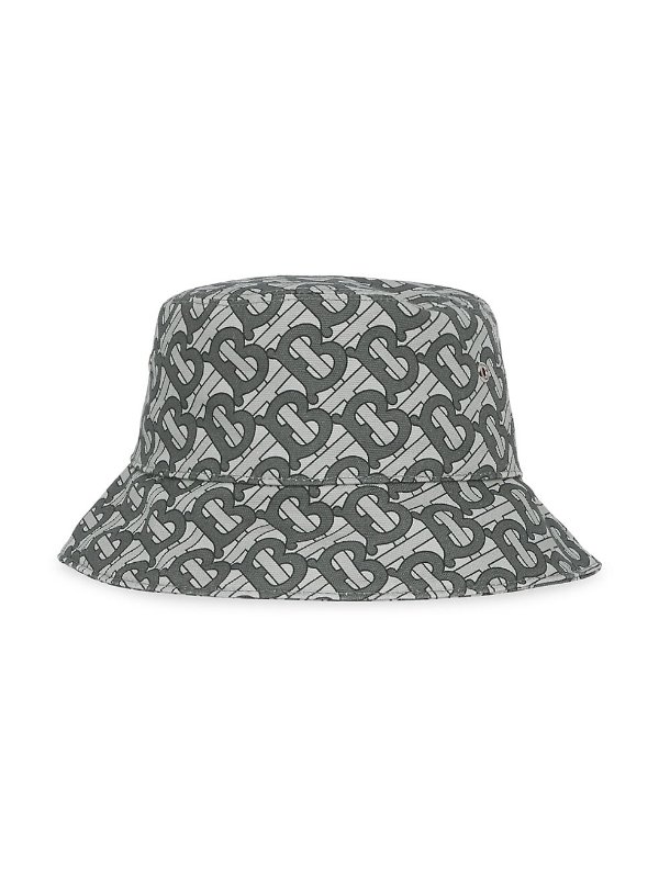 TB Summer Monogram Printed Cotton Bucket Hat