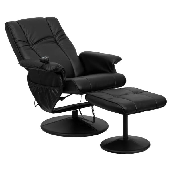 Reclining Massage Chair with Ottoman