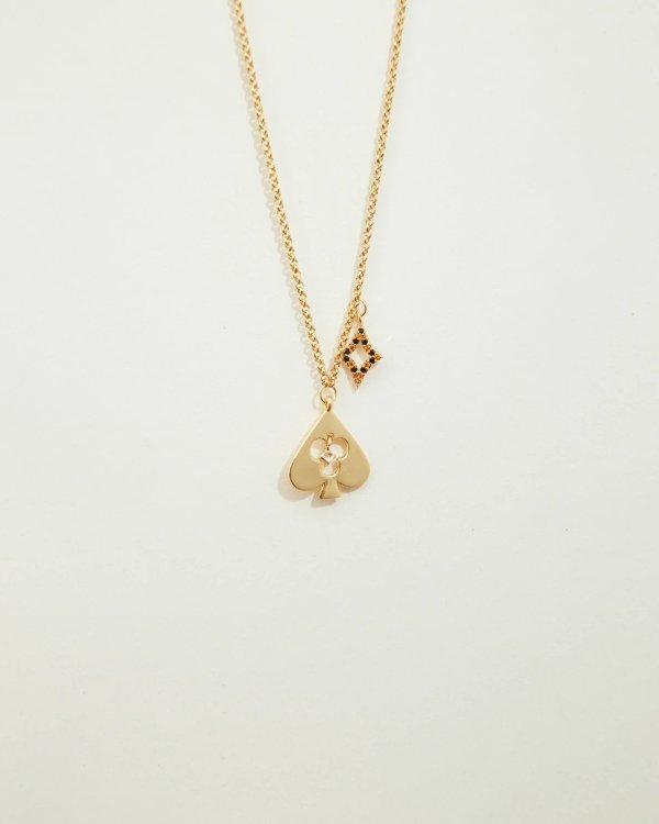 High Card Spade Charm Necklace | En Route Jewelry