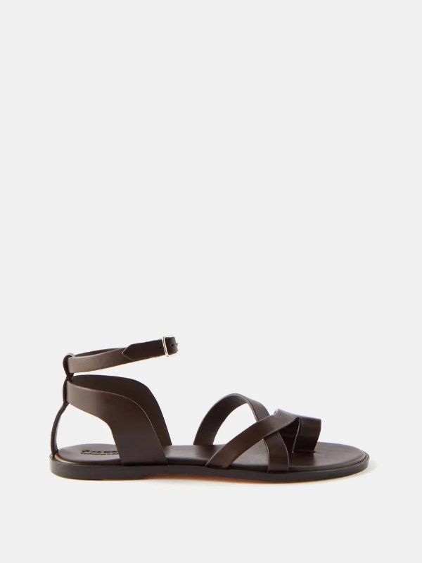 Maretano leather flat sandals | Dragon Diffusion