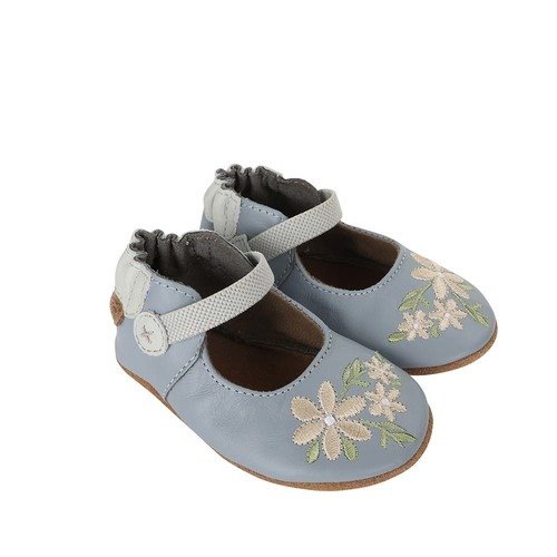 Pretty in Blue Baby Shoes, Soft Soles