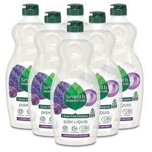 Seventh Generation Dish Soap Liquid, Fresh Lavender Scent, 19 Fl Oz Pack of 6