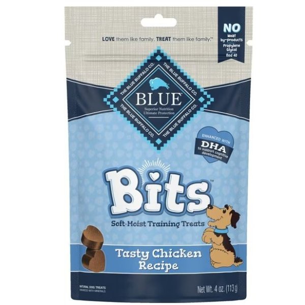 Blue Bits Tasty Chicken Recipe Soft-Moist Training Dog Treats