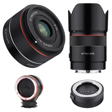 2 Lens Bundle for Sony E (24mm f2.8+75mm f1.8)
