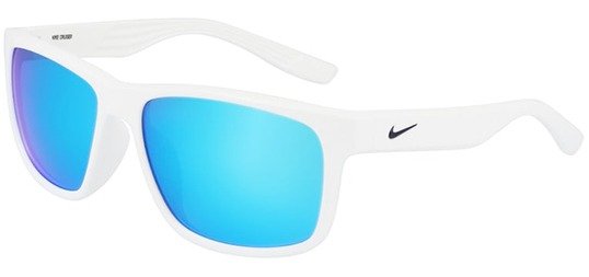 Cruiser White Square Sport w/ Mirror Lens Sunglasses - Eyedictive