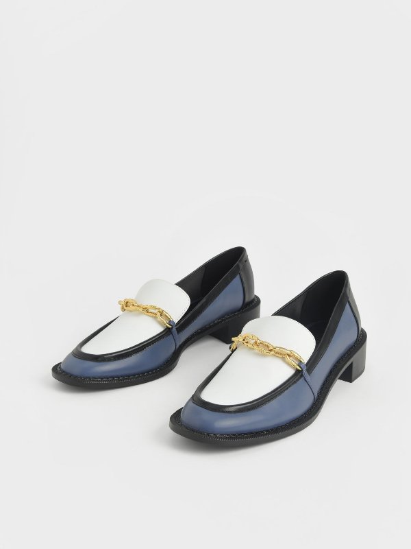 Multicoloured Chunky Chain Link Loafers | CHARLES &amp; KEITH