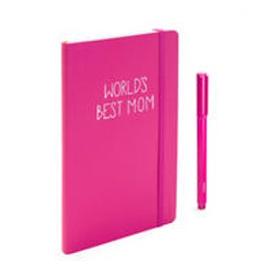Special Foil Stamped Mother's Day Notebook & Matching Metal Pen Bundle