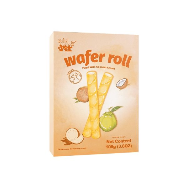 XIAO QUAN Wafer Rolls Filled with Cconut Cream 108g