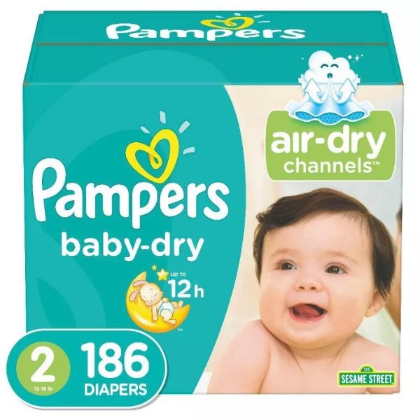 Baby Dry Disposable Diapers Enormous Pack - (Select Size)