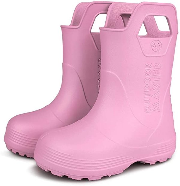 Kids Toddler Rain Boots, Lightweight, Easy to Clean for Boys Girls