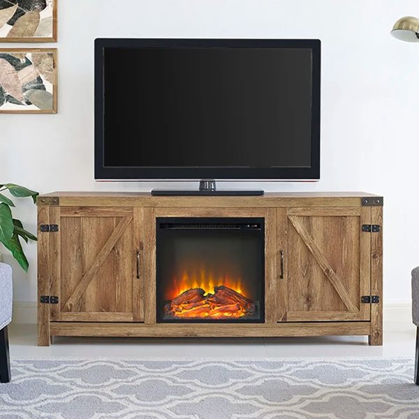 Coridon TV Stand for TVs up to 65" with Fireplace Included