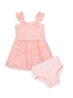 BCBGirls Baby Girl's 2-Piece Lace-Trimmed Dress & Bloomers Set