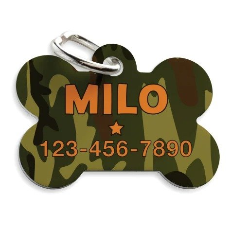 Custom Personalization Solutions Personalized Camo Pet Tag Green | Petco