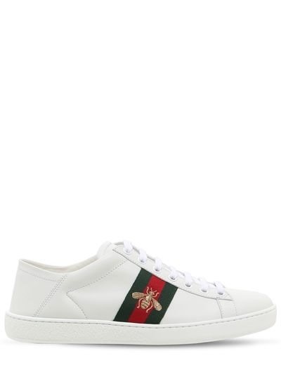 NEW ACE EMBROIDERED LEATHER MULE SNEAKER