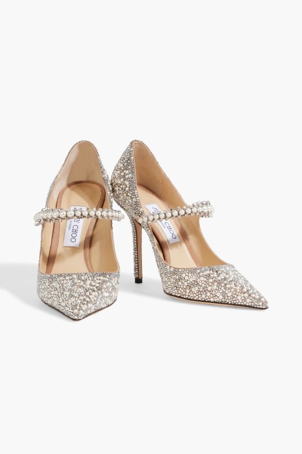 Baily 100 embellished leather pumps