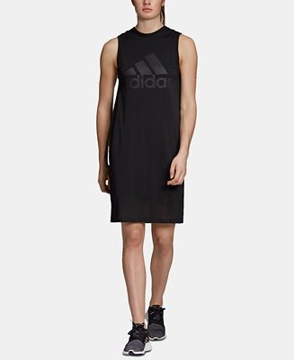 Sports ID Mesh-Overlay Sleeveless Dress