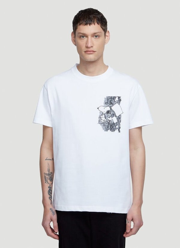 Snoopy Flower T-Shirt in White