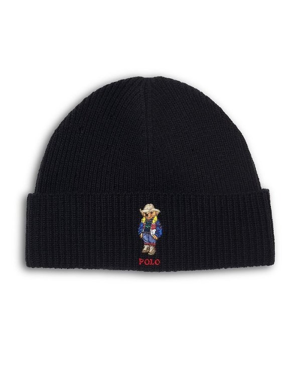 Solid Holiday Bear Beanie