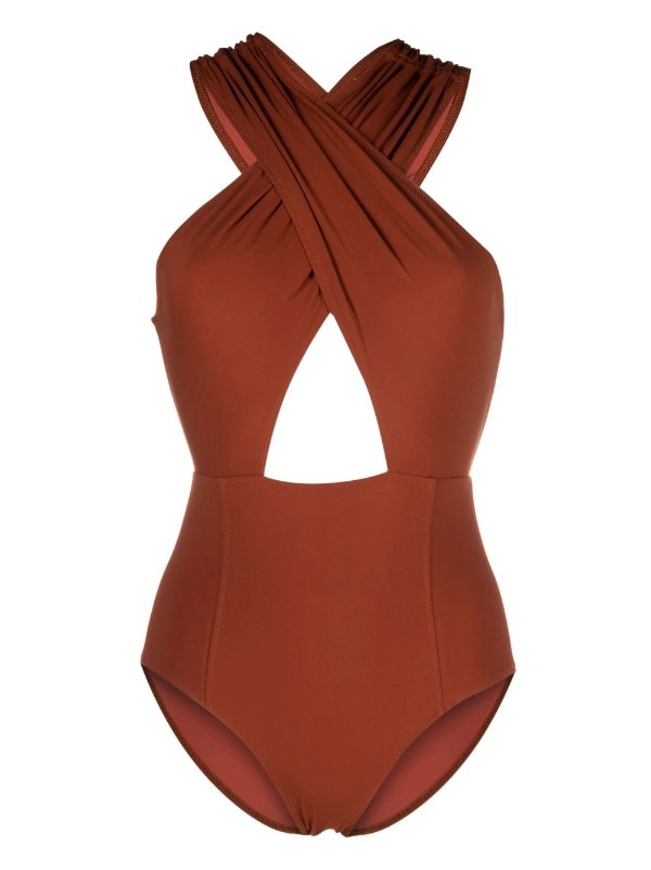 cross-over-strap swimsuit