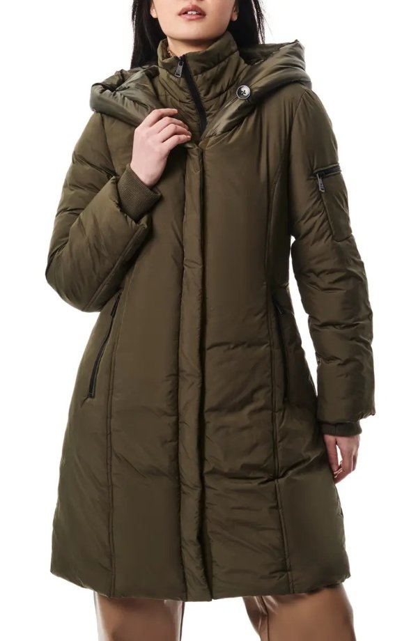 Hooded Insulated Recycled Polyester Parka with Bib