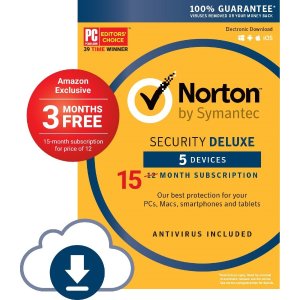 Norton 豪华安全套件激活码 可用于5台设备 15个月