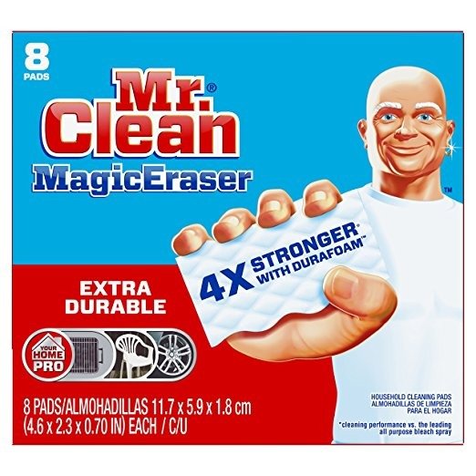 Magic Eraser Extra Durable, Cleaning Pads with Durafoam, 8 Count Box (Packaging May Vary)