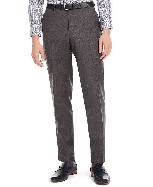 Men's Slim-Fit Gray Flannel Suit Separate Pants, Created for Macy's