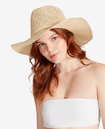 Women's 2-Pc. Panama Hat & Open-Knit Pareo Travel Set