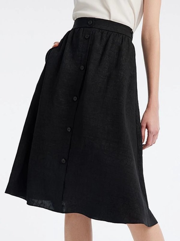 Xiang Yun Silk Knee-Length Women Skirt