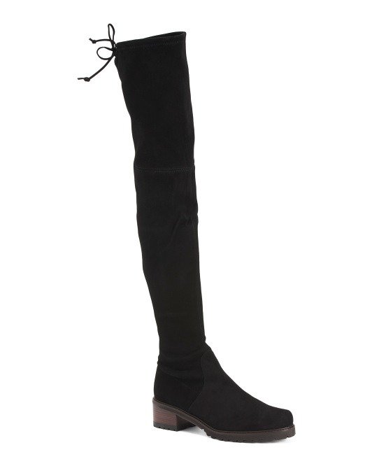 Suede Wedge High Shaft Boots
