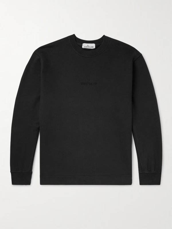 Logo-Embroidered Cotton-Jersey Sweatshirt