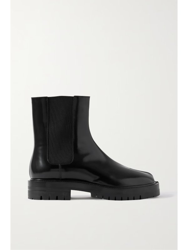Tabi County split-toe patent-leather Chelsea boots