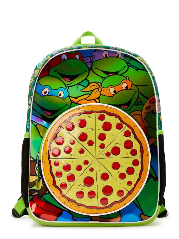 Kids Pizza Print 17" Laptop Backpack
