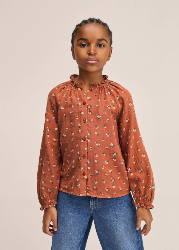 Floral print blouse - Girls | MANGO OUTLET USA