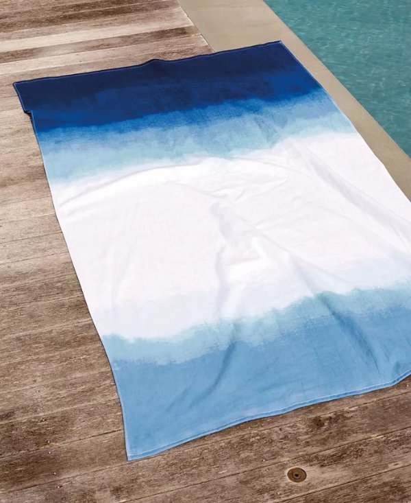 CLOSEOUT! Dip Dye Ombre 100% Cotton Beach Towel