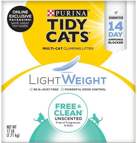 Free & Clean Lightweight Unscented Clumping Clay Cat Litter