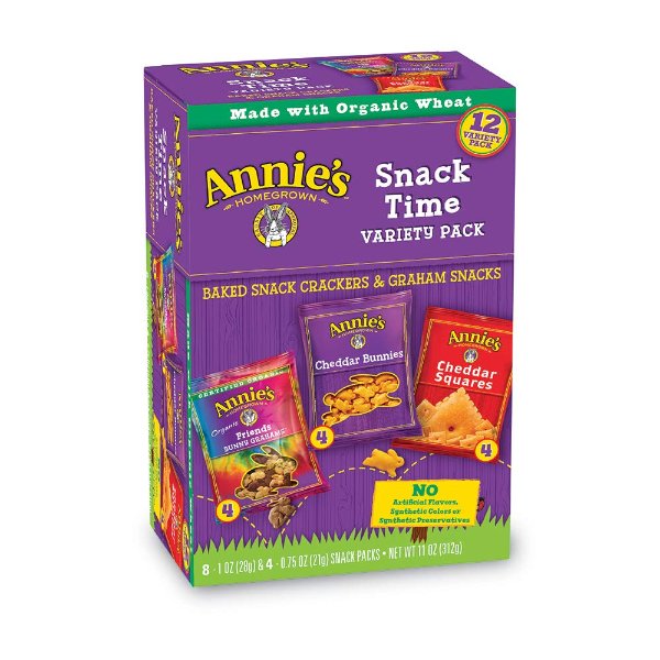 Annie's 缤纷零食小饼干 3种口味 12袋装