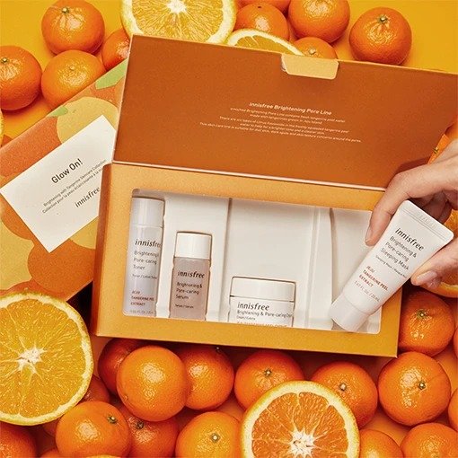 Glow on! Brightening with tangerine skincare collection