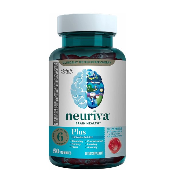 NEURIVA Plus Brain Supplement For Memory 50 Count