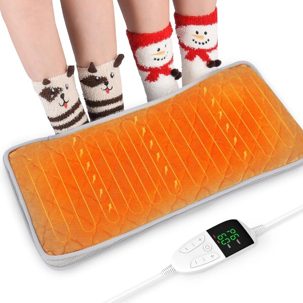 INTEIF Electric Heating Pad for Back Pain Relief, Large Foot Warmer