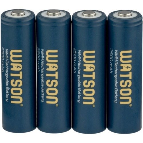 AA NiMH Rechargeable Batteries (2500mAh, 1.2V, 4-Pack)
